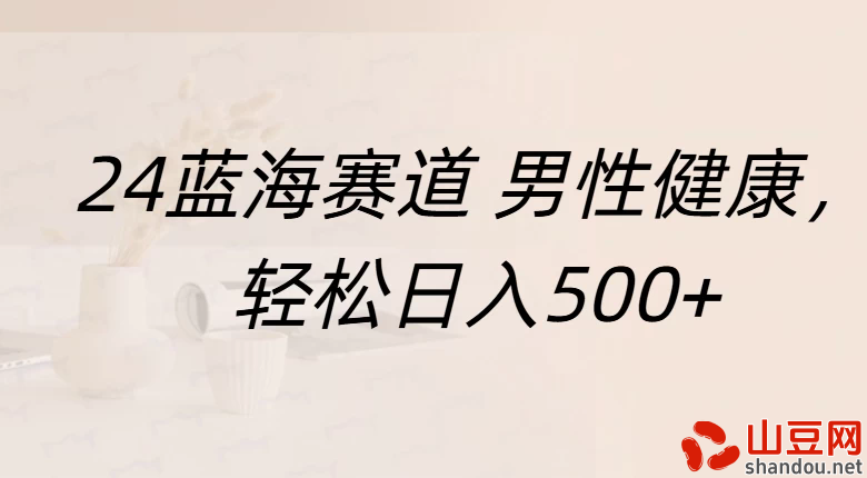 20244蓝海赛道男性健康，轻松日入500+，附带增强宝典